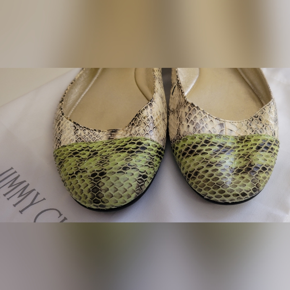 Jimmy Choo Snakeskin Flats - Picture 4 of 7